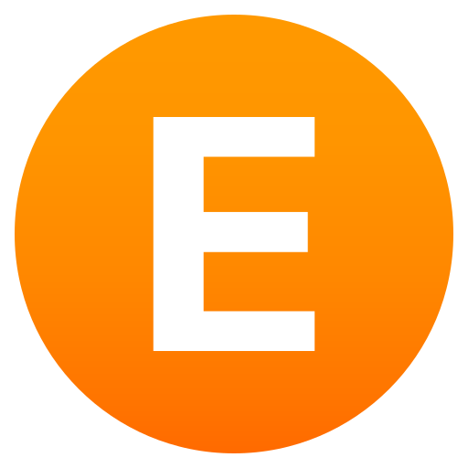 E logo